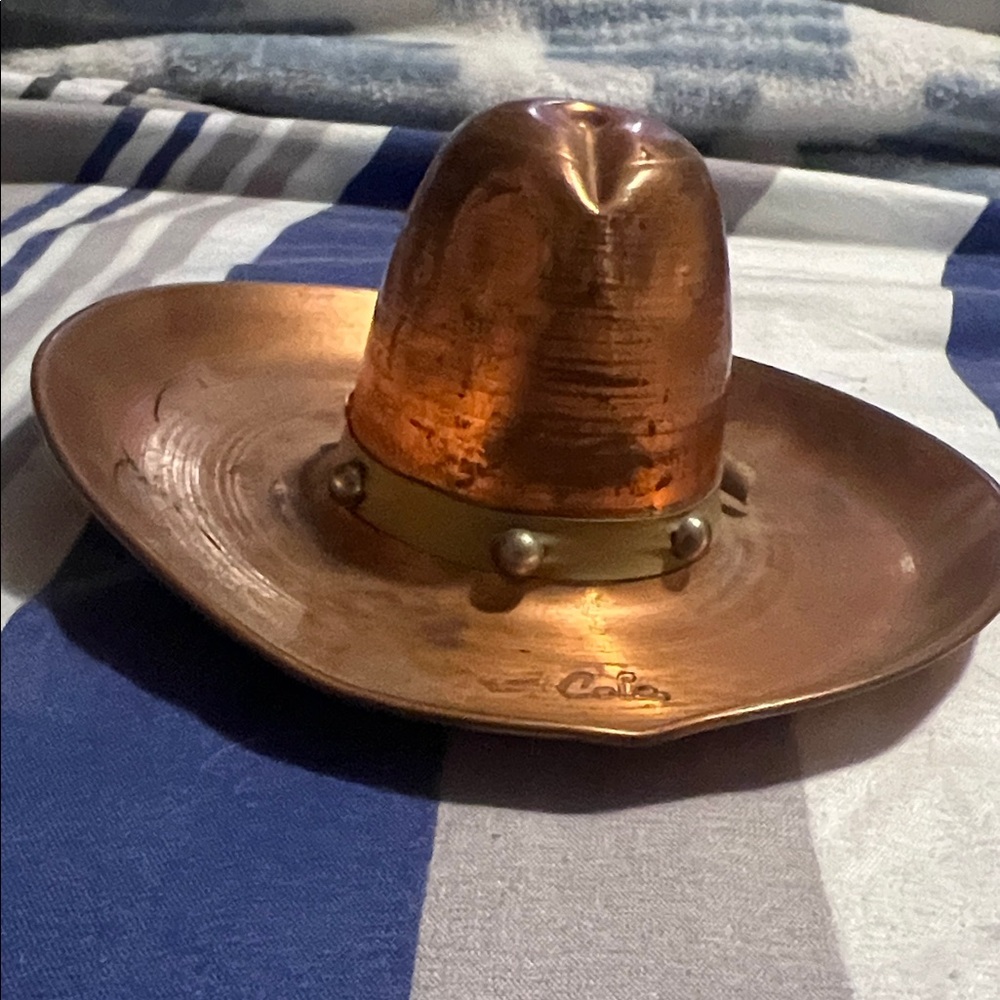 Vintage Copper Cowboy Hat Accent by